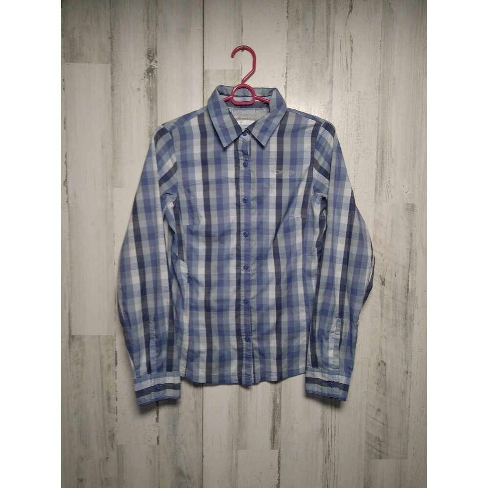 Columbia Shirt Womens Extra Small Blue Long Sleeve Vented